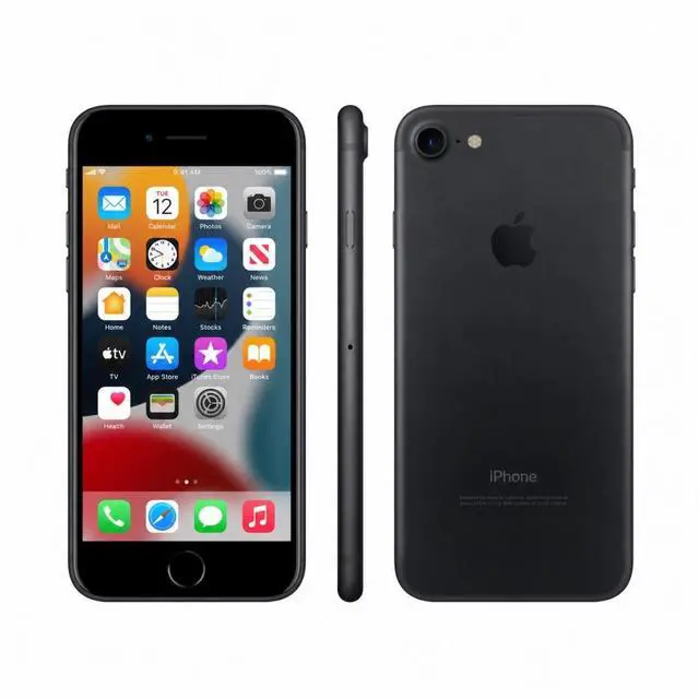 Main image of Refurbished Apple iPhone 7 32GB Matte Black Unlocked Smartphone, 4.7" Retina HD Display, A10 Fusion Chip, iOS Cell Phone
