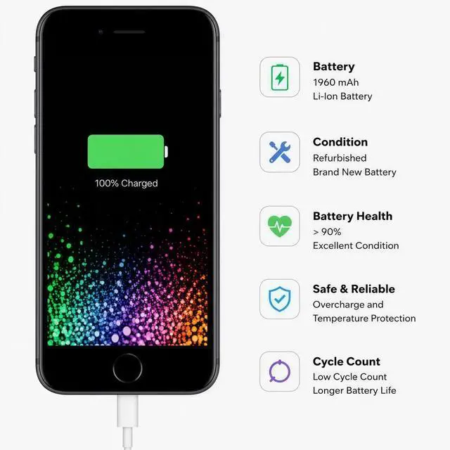Alt view image 6 of 7 - Refurbished Apple iPhone 7 32GB Matte Black Unlocked Smartphone, 4.7" Retina HD Display, A10 Fusion Chip, iOS Cell Phone