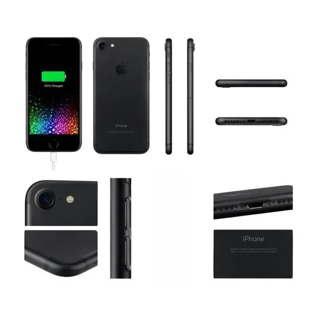 Alt view image 7 of 7 - Refurbished Apple iPhone 7 32GB Matte Black Unlocked Smartphone, 4.7" Retina HD Display, A10 Fusion Chip, iOS Cell Phone