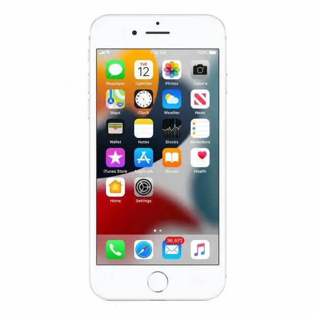 Alt view image 2 of 7 - Refurbished Apple iPhone 7 128GB Silver Unlocked Smartphone, 4.7" Retina HD Display, A10 Fusion Chip, iOS Cell Phone