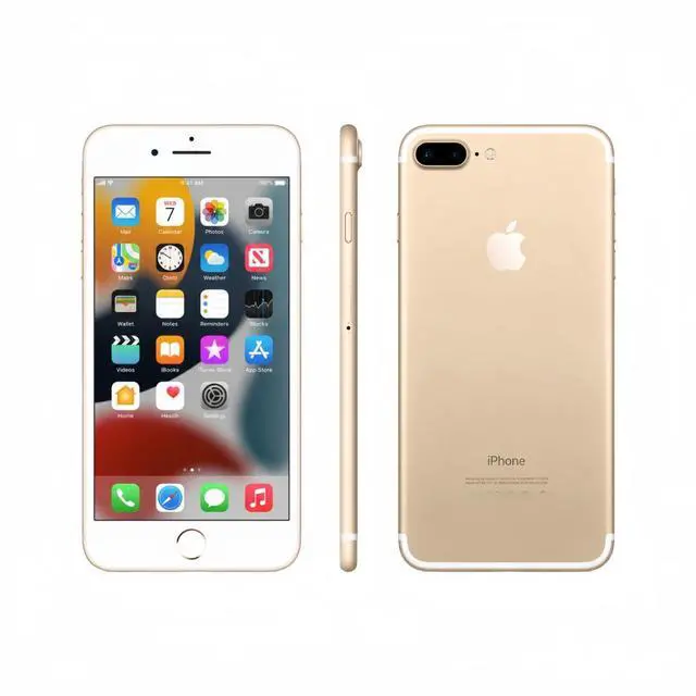 Main image of Refurbished Apple iPhone 7 Plus 128GB Gold Unlocked Smartphone, 5.5" Retina HD Display, A10 Fusion Chip, Dual Camera, iOS Cell Phone