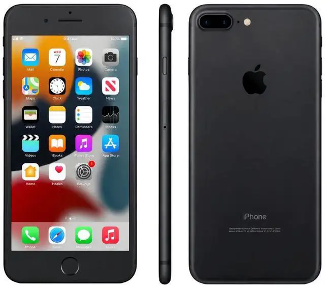 Alt view image 2 of 5 - Refurbished Apple iPhone 7 Plus 128GB Matte Black Unlocked Smartphone, 5.5" Retina HD Display, A10 Fusion Chip, Dual Camera, iOS Cell Phone