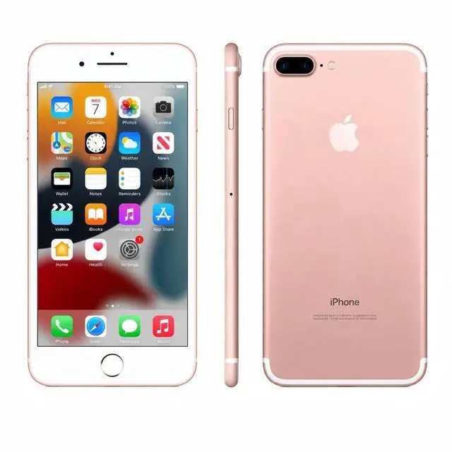 Main image of Refurbished Apple iPhone 7 Plus 128GB Rose Gold Unlocked Smartphone, 5.5" Retina HD Display, A10 Fusion Chip, Dual Camera, iOS Cell Phone