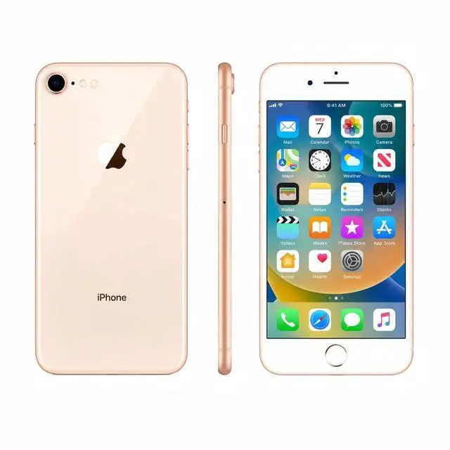 Main image of Refurbished Apple iPhone 8 64GB Gold Unlocked Smartphone, 4.7" Retina HD Display, A11 Bionic Chip, iOS Cell Phone