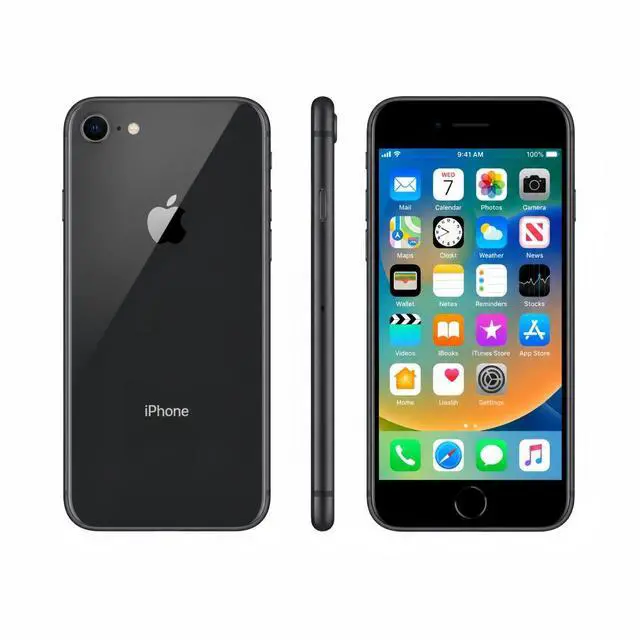 Alt view image 2 of 5 - Refurbished Apple iPhone 8 64GB Space Gray Unlocked Smartphone, 4.7" Retina HD Display, A11 Bionic Chip, iOS Cell Phone