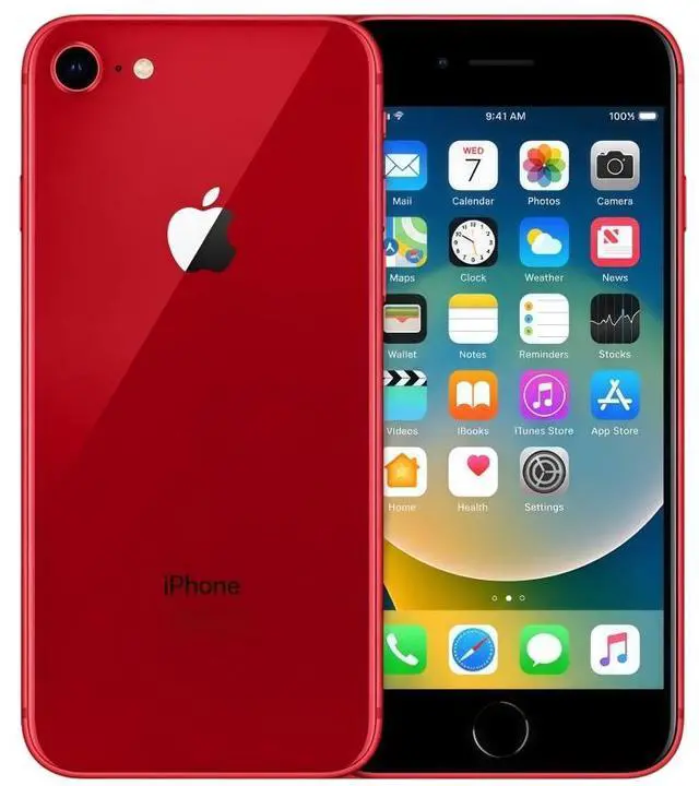 Main image of Refurbished Apple iPhone 8 64GB Red Unlocked Smartphone, 4.7" Retina HD Display, A11 Bionic Chip, iOS Cell Phone