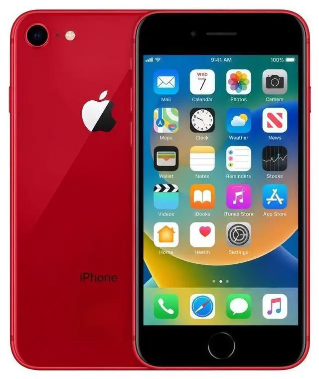 Alt view image 2 of 5 - Refurbished Apple iPhone 8 64GB Red Unlocked Smartphone, 4.7" Retina HD Display, A11 Bionic Chip, iOS Cell Phone