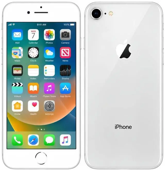 Alt view image 2 of 5 - Refurbished Apple iPhone 8 256GB Silver Unlocked Smartphone, 4.7" Retina HD Display, A11 Bionic Chip, iOS Cell Phone