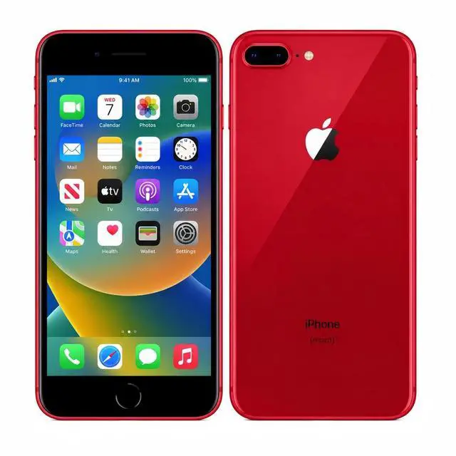 Main image of Refurbished Apple iPhone 8 Plus 256GB Red Unlocked Smartphone, 5.5" Retina HD Display, A11 Bionic Chip, Dual Camera, iOS Cell Phone