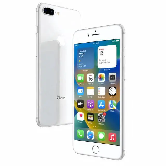 Alt view image 2 of 5 - Refurbished Apple iPhone 8 Plus 64GB Silver Unlocked Smartphone, 5.5" Retina HD Display, A11 Bionic Chip, Dual Camera, iOS Cell Phone