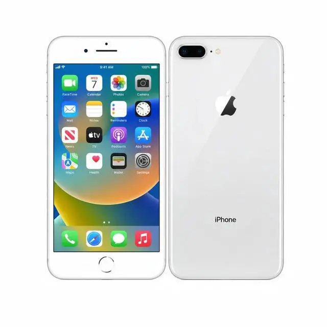 Main image of Refurbished Apple iPhone 8 Plus 64GB Silver Unlocked Smartphone, 5.5" Retina HD Display, A11 Bionic Chip, Dual Camera, iOS Cell Phone