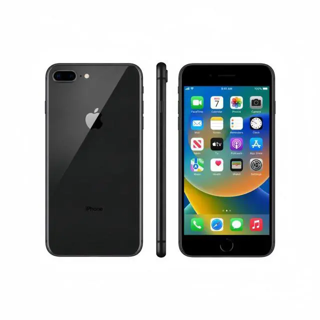 Main image of Refurbished Apple iPhone 8 Plus 64GB Space Gray Unlocked Smartphone, 5.5" Retina HD Display, A11 Bionic Chip, Dual Camera, iOS Cell Phone