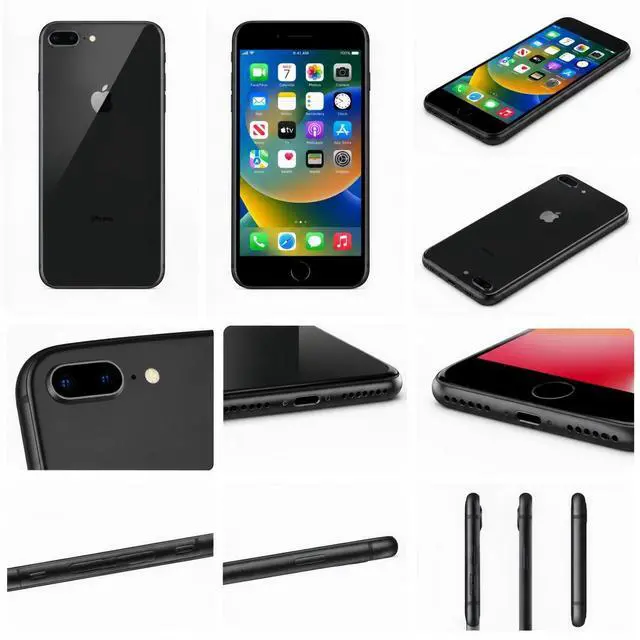 Alt view image 5 of 5 - Refurbished Apple iPhone 8 Plus 64GB Space Gray Unlocked Smartphone, 5.5" Retina HD Display, A11 Bionic Chip, Dual Camera, iOS Cell Phone