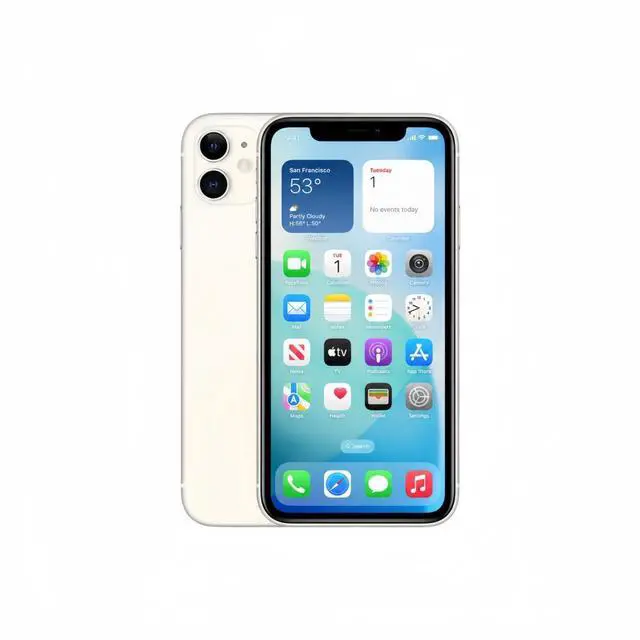 Alt view image 2 of 7 - Refurbished Apple iPhone 11 64GB White Unlocked Smartphone, 6.1-inch Liquid Retina HD Display, A13 Bionic Chip