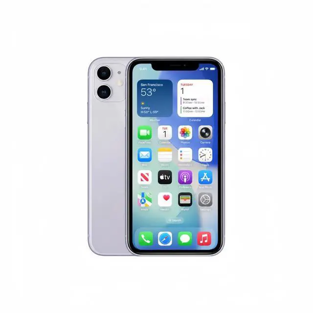 Alt view image 2 of 7 - Refurbished Apple iPhone 11 64GB Purple Unlocked Smartphone, 6.1-inch Liquid Retina HD Display, A13 Bionic Chip
