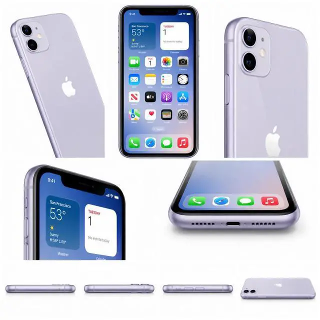 Alt view image 6 of 7 - Refurbished Apple iPhone 11 64GB Purple Unlocked Smartphone, 6.1-inch Liquid Retina HD Display, A13 Bionic Chip