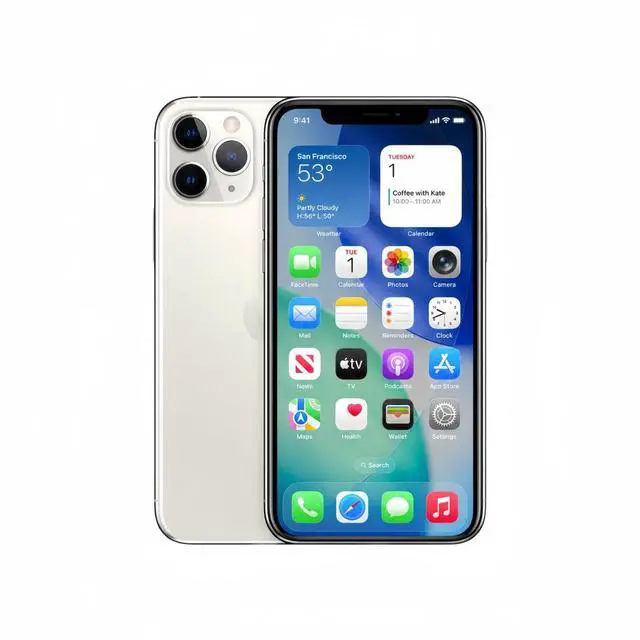 Main image of Apple iPhone 11 Pro Unlocked Smartphone 64GB Silver 5.8 Inch Display A13 Bionic Chip 12MP Triple Camera No Contract Single Unit