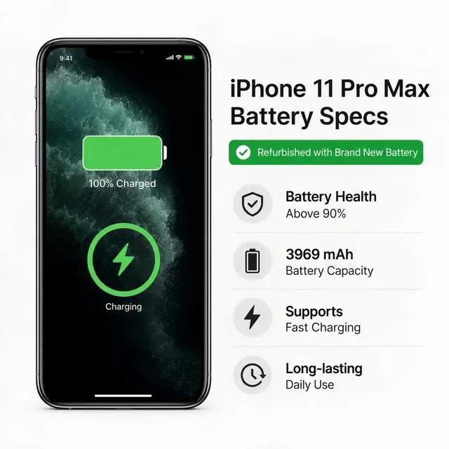 Alt view image 6 of 7 - Apple iPhone 11 Pro Max Unlocked Smartphone 64GB Silver 6.5 Inch Display A13 Bionic Chip 12MP Triple Camera No Contract Single Unit