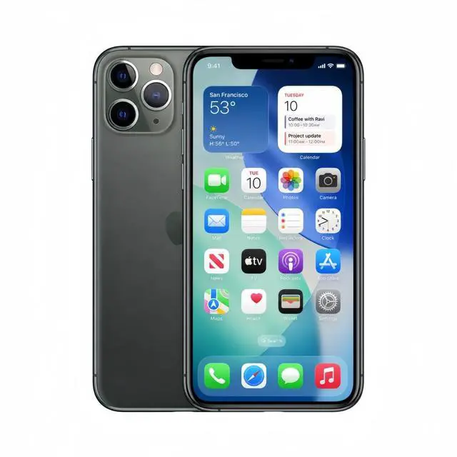 Alt view image 2 of 7 - Apple iPhone 11 Pro Max Unlocked Smartphone 64GB Midnight Green 6.5 Inch Display A13 Bionic Chip 12MP Triple Camera No Contract Single Unit