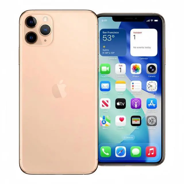 Main image of Apple iPhone 11 Pro Max Unlocked Smartphone 64GB Gold 6.5 Inch Display A13 Bionic Chip 12MP Triple Camera No Contract Single Unit