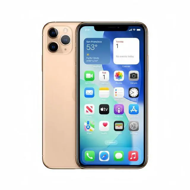 Alt view image 2 of 7 - Apple iPhone 11 Pro Max Unlocked Smartphone 64GB Gold 6.5 Inch Display A13 Bionic Chip 12MP Triple Camera No Contract Single Unit