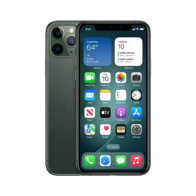 Main image of Apple iPhone 11 Pro Unlocked Smartphone 256GB Midnight Green 5.8 Inch Display A13 Bionic Chip 12MP Triple Camera No Contract Single Unit