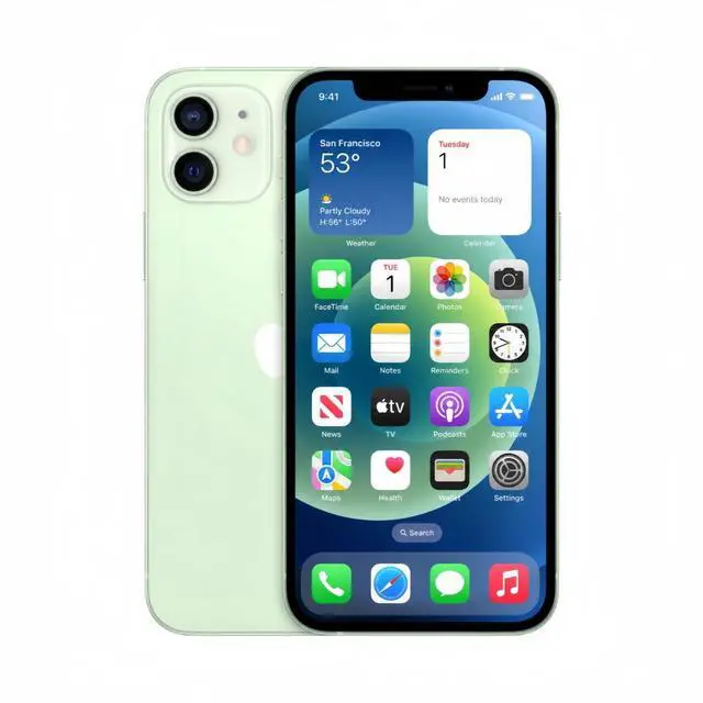 Main image of Apple iPhone 12 Unlocked Smartphone 64GB Green 6.1 Inch Display A14 Bionic Chip 12MP Dual Camera No Contract Single Unit