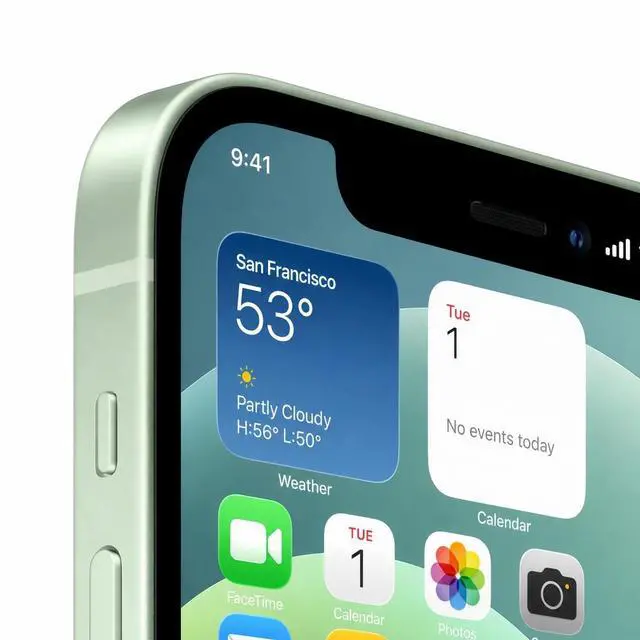 Alt view image 3 of 6 - Apple iPhone 12 Unlocked Smartphone 64GB Green 6.1 Inch Display A14 Bionic Chip 12MP Dual Camera No Contract Single Unit