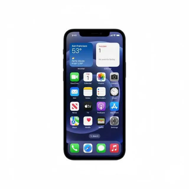 Alt view image 2 of 6 - Apple iPhone 12 Unlocked Smartphone 128GB Black 6.1 Inch Display A14 Bionic Chip 12MP Dual Camera No Contract Single Unit