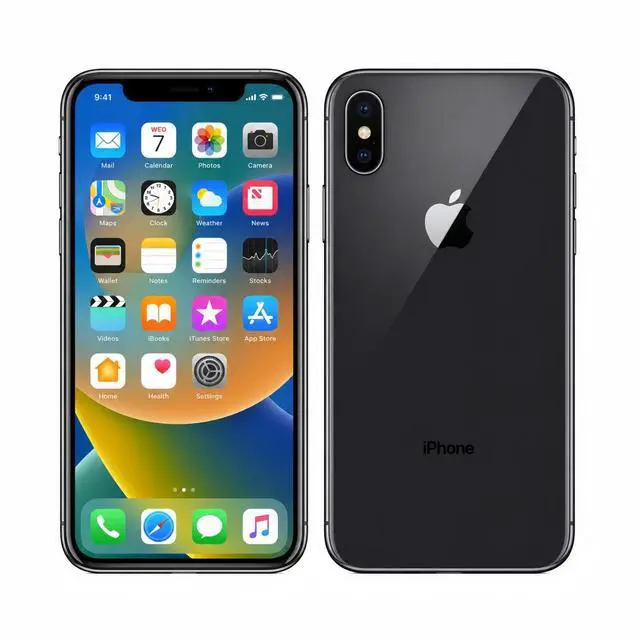Alt view image 2 of 7 - Refurbished Apple iPhone X 64GB Space Gray Unlocked Smartphone, 5.8" Super Retina OLED Display, A11 Bionic Chip, Face ID, iOS Cell Phone