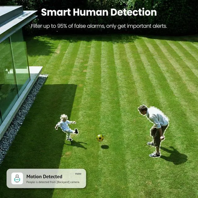 Alt view image 5 of 7 - Hugolog 3K 5MP Outdoor Indoor Security Cameras for Home Security, Home Camera with Starlight Color Night Vision,Built-in Spotlight,Motion Detection,2-Way Talk,US Cloud & Local Storage,Works with Alexa