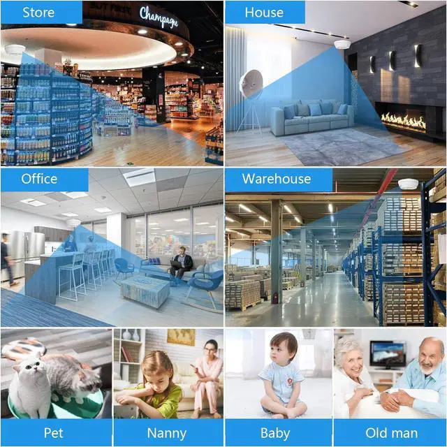 Alt view image 6 of 7 - Smoke Detector Camera - Security Indoor Camera Mini 200 Days Standby 1080P WiFi HD Night Vision PIR Motion Detection Wireless Small Nanny Cam