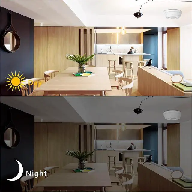 Alt view image 5 of 7 - Smoke Detector Camera - Security Indoor Camera Mini 200 Days Standby 1080P WiFi HD Night Vision PIR Motion Detection Wireless Small Nanny Cam