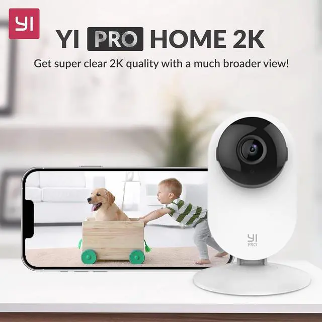 Alt view image 3 of 7 - YI Pro 2K 3PC Home Security Camera, 2.4GHz Indoor Cameras for Home Security with Person, Vehicle, Animal Smart Detection, Phone App for Baby, Pet, Dog Monitoring, Works with Alexa and Google Assistant