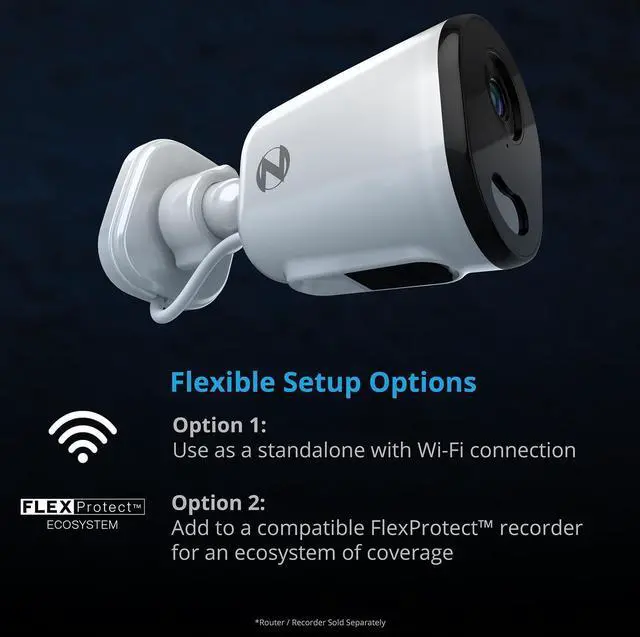 Alt view image 6 of 7 - Night Owl Plug-in Wireless 4K HD Indoor/Outdoor Deterrence Camera with 2-Way Audio (2 Camera)