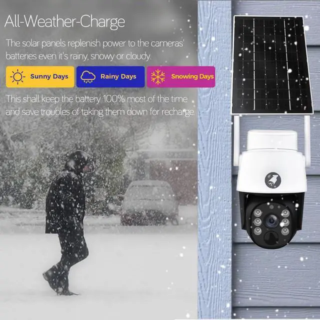 Alt view image 6 of 7 - xmartO 10CH 4MP QHD PTZ Solar Wireless Security Camera System, 6*WiFi 6 5G Dual Band Solar Battery PTZ CAM, Wire-Free Easy Installation,10CH 4K Long Range WiFi 6 Surveillance DVR NVR Kit