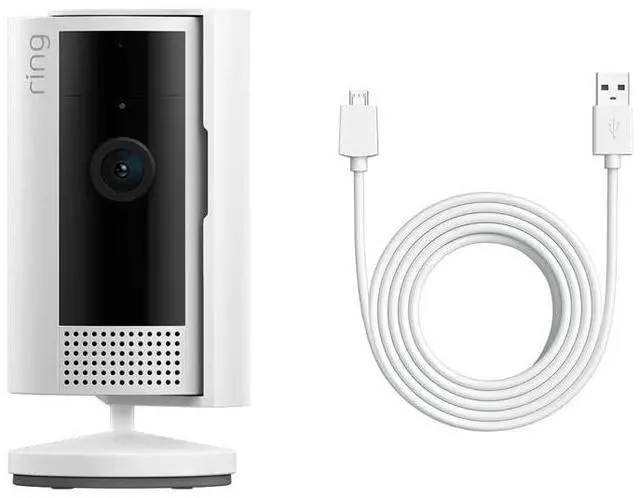 Alt view image 2 of 6 - All-new Ring Indoor Cam (2nd Gen), White with 10 ft. USB-A to Micro USB Power Cable