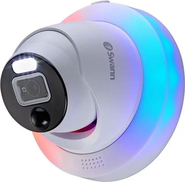 Main image of Swann 6K Add-on NVR Dome Security Camera, IP Cam for Indoor & Outdoor Home, 12MP PoE Wired CCTV, 2-Way Audio, Video Analytics, Color Night Vision, True Detect, Flashing & Spotlights, Siren