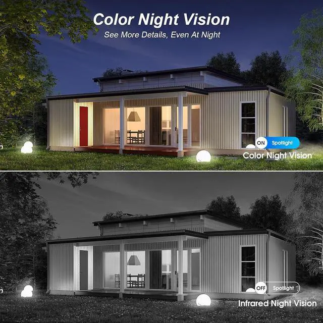 Alt view image 3 of 7 - [TRUE Wire-Free] SANSCO Wireless Solar Security Camera System Outdoor, 10CH 2K NVR Recorder with 500GB Hard Drive, 180 Days Local Storage, (4) 4MP Battery Powered Ptz Camera, 2 Way Audio, Night Vision