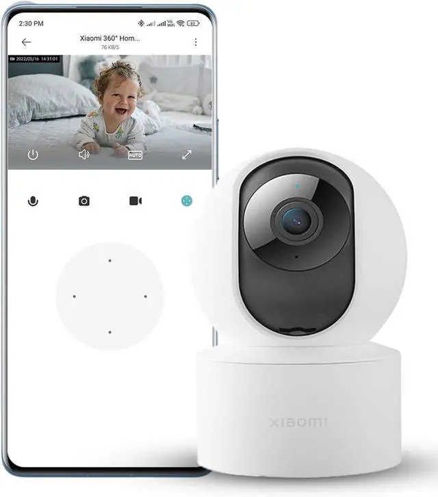 Alt view image 2 of 7 - Xiaomi Mi 360° Home Security Camera 1080p, 360° Panoramic View, Full Protection 1080p, High Definition, Infrared Night Vision, AI Human Detection, White