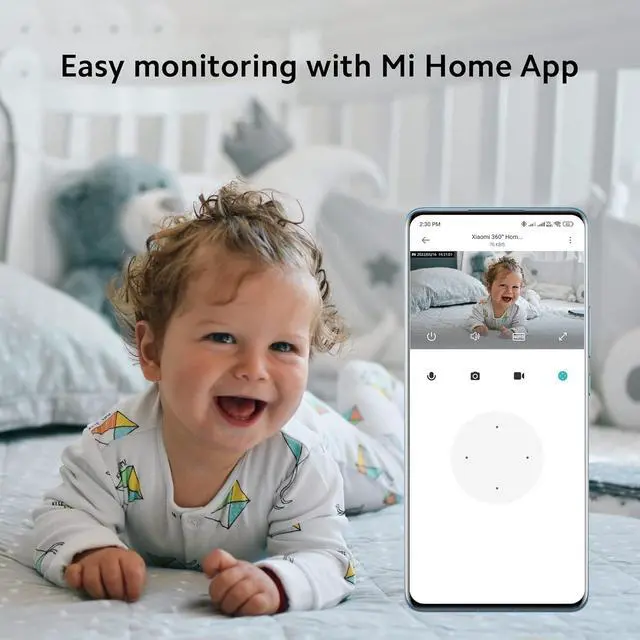 Alt view image 7 of 7 - Xiaomi Mi 360° Home Security Camera 1080p, 360° Panoramic View, Full Protection 1080p, High Definition, Infrared Night Vision, AI Human Detection, White