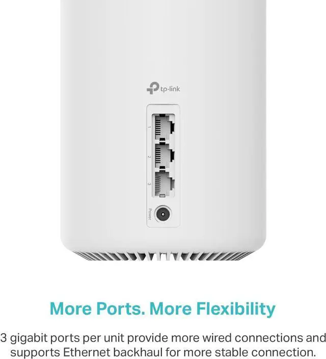 Alt view image 6 of 7 - TP-Link Deco AXE5400 Tri-Band WiFi 6E Mesh System - Wi-Fi up to 7200 Sq.Ft, Engadget Rated Best Mesh For Most People, Replaces WiFi Router and Extender, AI-Driven Mesh New 6GHz Band, 3-Pack(Deco XE75)