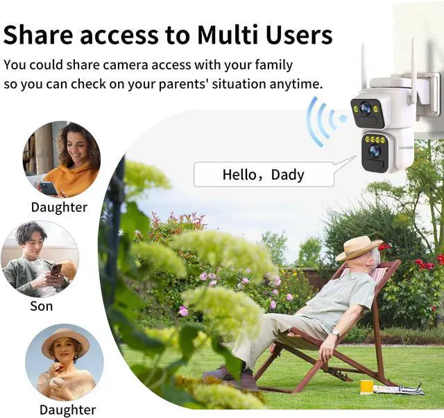Alt view image 6 of 7 - Solar Security Cameras Outdoor Wireless,2.4G/5G WiFi Cameras for Home Security, Dual Lens PTZ Motion Zone,2-Way Audio,Night Vision,Weatherproof,SD/Cloud Storage