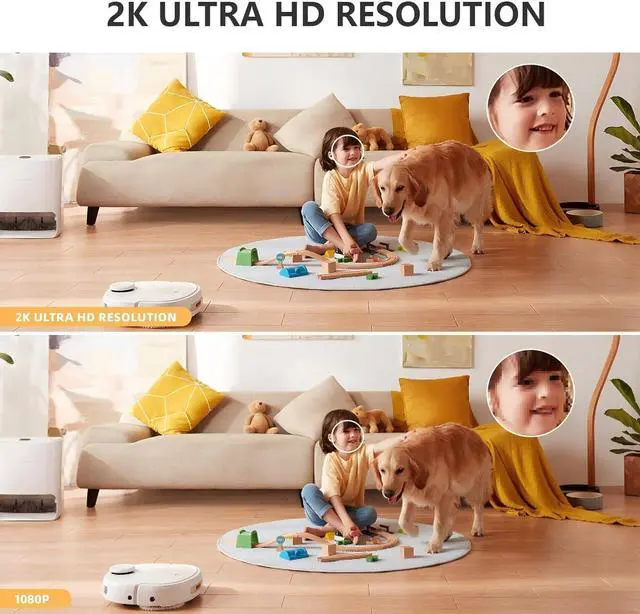 Alt view image 2 of 5 - 2K Wireless Clock Camera with Motion Detection, 2.4G&5G WiFi, Mobile App Control, Home Security, 64GB