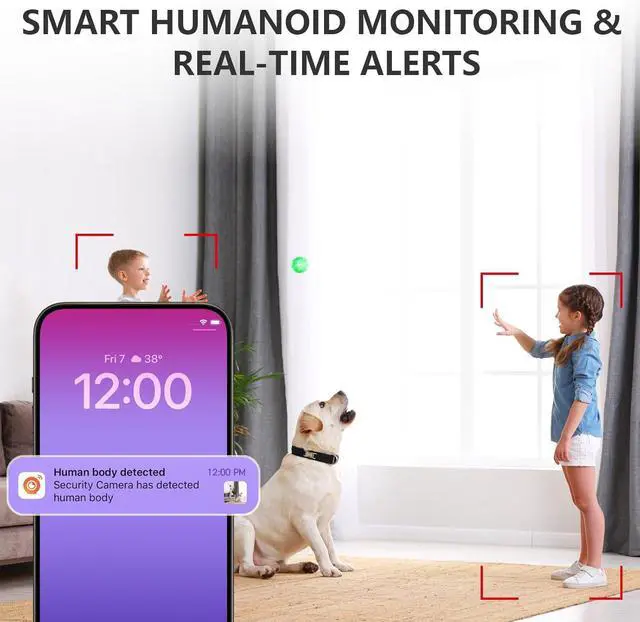 Alt view image 5 of 5 - 2K Wireless Clock Camera with Motion Detection, 2.4G&5G WiFi, Mobile App Control, Home Security, 64GB