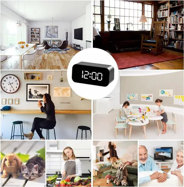 Alt view image 3 of 7 - Clock Camera - Security Camera - Indoor Full HD Mini 1080P WiFi Wireless Motion Detection Night Vision Real Time Watch Live Video Nanny Cam