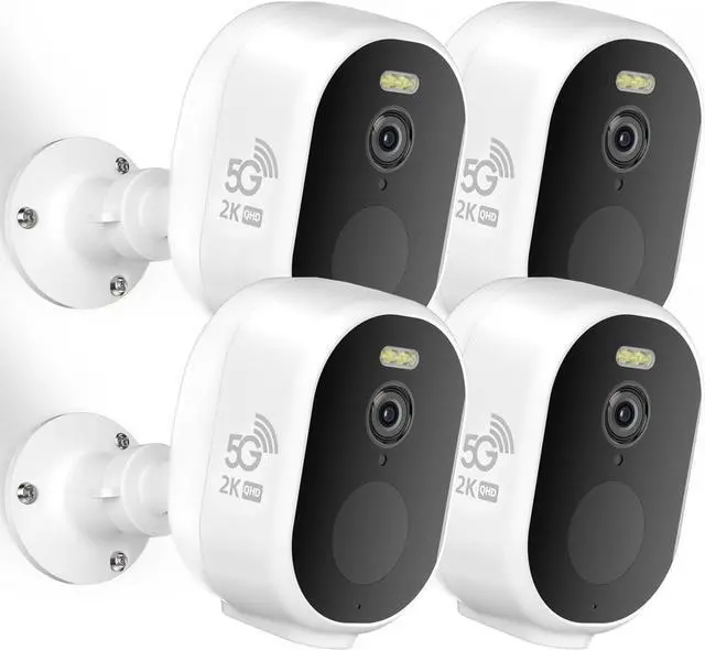 Main image of Gadpiparty Security Cameras Wireless Outdoor, tuya 5g Security Camera, 2K HD Home Security System 4-Cam Kit with 130°-Wide View, 3MP Color Night Vision, Spotlight,IP65 Waterproof, Support Alexa,Cloud