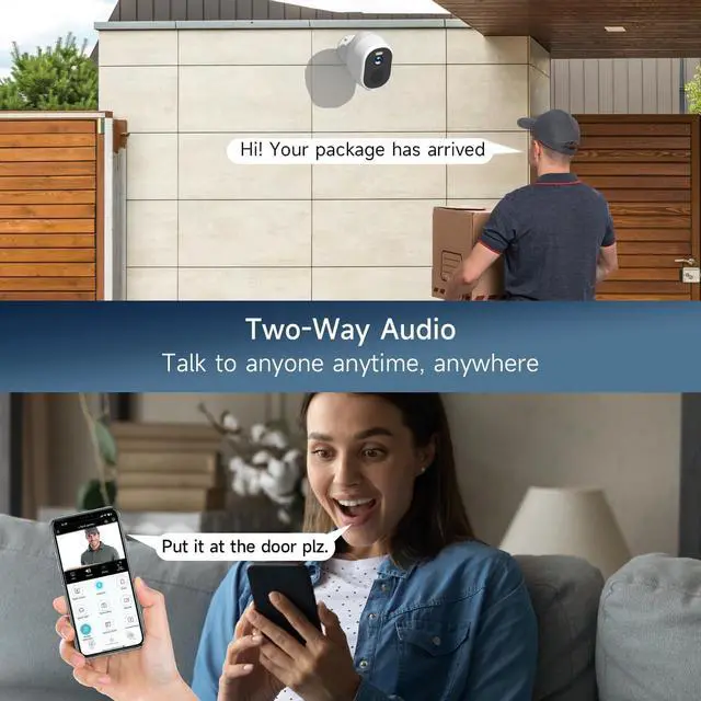 Alt view image 3 of 7 - Gadpiparty Security Cameras Wireless Outdoor, tuya 5g Security Camera, 2K HD Home Security System 4-Cam Kit with 130°-Wide View, 3MP Color Night Vision, Spotlight,IP65 Waterproof, Support Alexa,Cloud