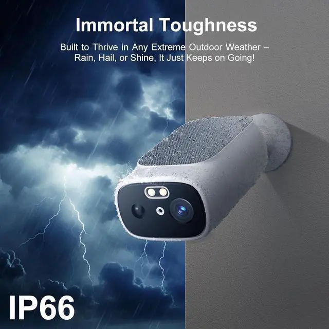 Alt view image 6 of 7 - 2K Solar Security Cameras Wireless Outdoor-2.4/5Ghz WiFi Cameras for Home Security, AI Motion Detection, Color Night Vision, SD Card/Cloud Storage, Waterproof, Work with Alexa/Google Home (4 Cameras)