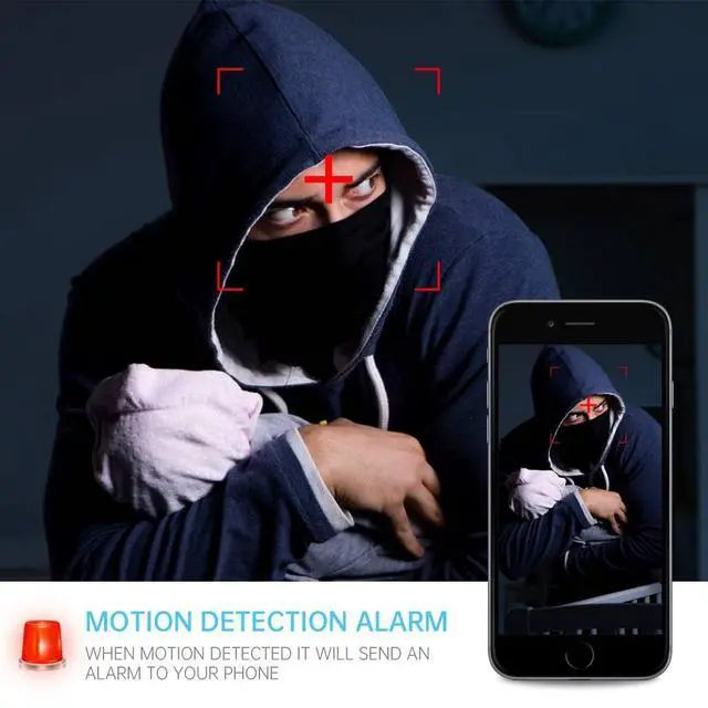 Alt view image 2 of 7 - Clock Camera - Security Camera - Indoor Full HD Mini 1080P WiFi Wireless Motion Detection Night Vision Real Time Watch Live Video Nanny Cam